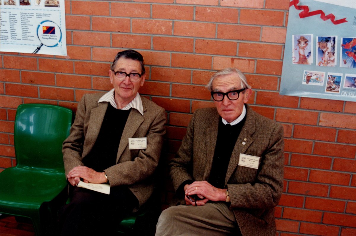 Viney Lew and Jim Harrison at the Launceston exhibition circa1990.jpg
