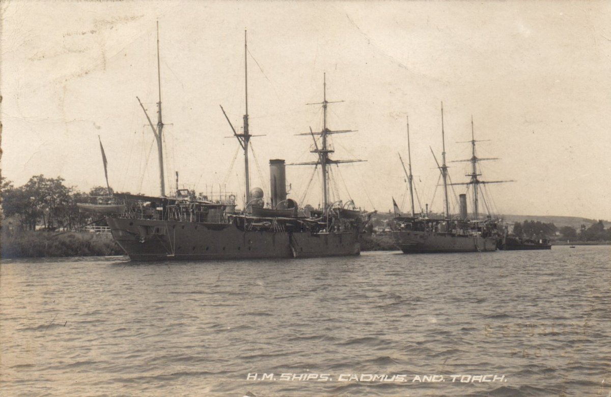 Warships Cadmus and Torch Launceston 1905.jpg